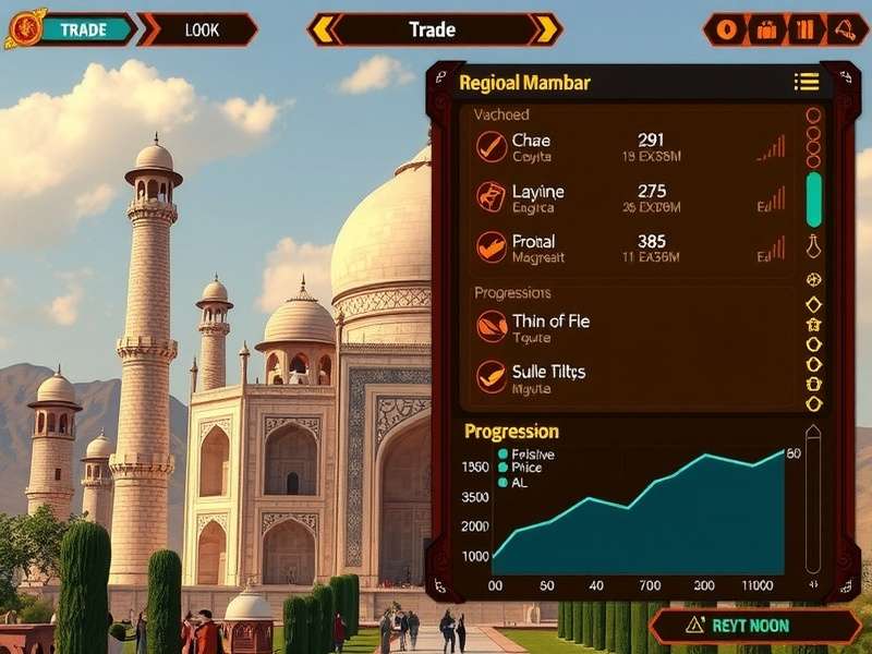Taj Mahal Spice Trail gameplay screenshot showing trade interface